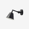 Nordal - Væglampe med afbryder – sort, 18 cm – Ø12 × H18 cm
