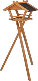 Trixie - Natura Fuglefoderhus med Stativ, 52x34,5x33,5 cm H:134 cm - Brun Glaseret Fyrretræ