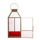 Bloomingville - Drew Lanterne, Rosa, Glas - L13 × H34 × B13 cm