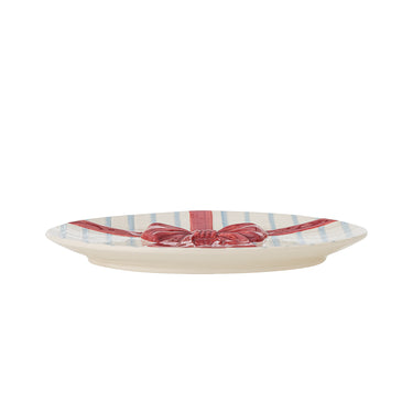Bloomingville - Bowie Tallerken, Blå, Stentøj - Ø20,5 × H2 cm, sæt med 4