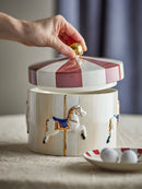 Bloomingville - Merry-go-round Krukke m/låg, Multifarvet, Stentøj - Ø19,5 × H20,5 cm