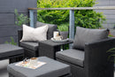 Venture Home - Quad loungesæt, sort, stål