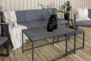 Venture Home - Dakar loungesæt, sort/grå, 5 pers.