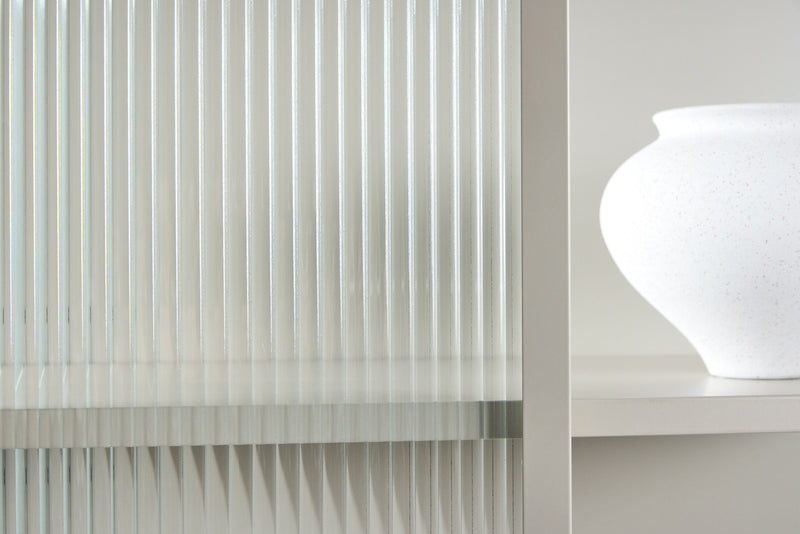 Venture Home - Garis Højt Vitrineskab - Beige, B 70 × H 160 × D 40 cm