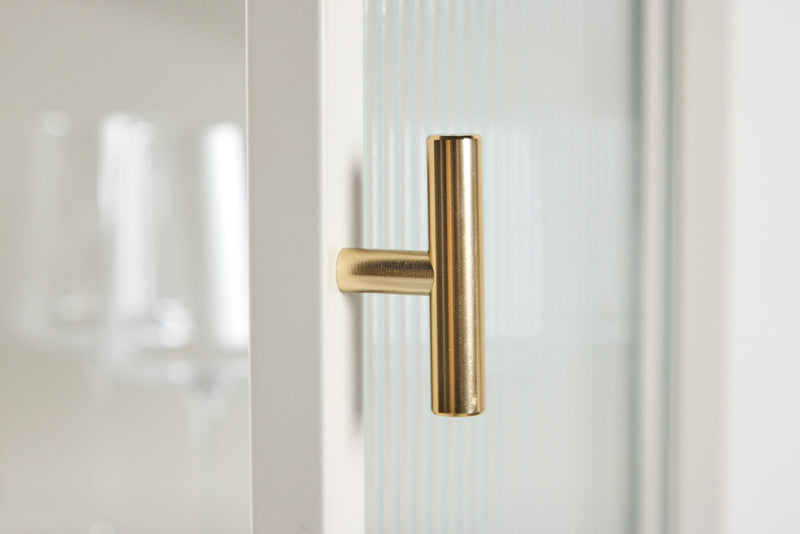 Venture Home - Garis Højt Vitrineskab - Beige, B 70 × H 160 × D 40 cm