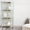 Venture Home - Garis Højt Vitrineskab - Beige, B 70 × H 160 × D 40 cm - Bolig og Haven