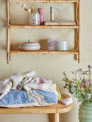 Bloomingville - Moore Fyrfadsstage, Lilla, Glas - Ø10 × H10 cm
