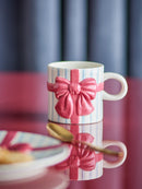 Bloomingville - Bowie Krus, Blå, Stentøj - Ø9,5 × H8 cm, sæt med 4