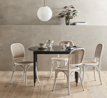 Nordal - AHR rundt, foldbart bord – sort træ – Ø119 × H76 cm