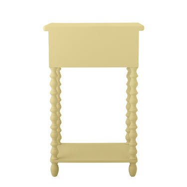 Bloomingville - Salino Sidebord, Gul, Fyrretræ - L45 × H70 × B32 cm