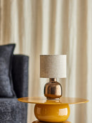 Bloomingville - Agni Bordlampe, bronze, Stentøj - Ø15 × H25,5 cm