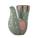 Bloomingville - Trudy Vase, Blå, Stentøj - L19 × H19 × B7,5 cm