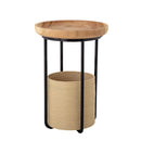 Bloomingville - Hitti Sidebord, Natur, Suar Træ - Ø45 × H60 cm