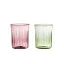 Bloomingville - Sunil Drikkeglas, Multifarvet, Glas - Ø7 × H8,5 cm, sæt med 2