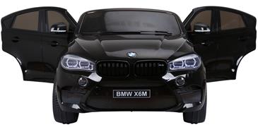 BMW X6 M 12V XXL Elbil – Sort – Med Gummihjul, Lædersæde og 2.4G Fjernbetjening