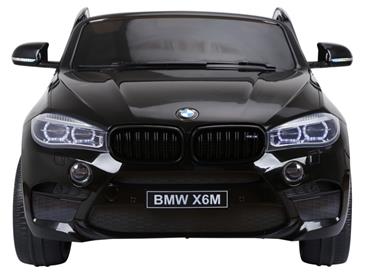 BMW X6 M 12V XXL Elbil – Sort – Med Gummihjul, Lædersæde og 2.4G Fjernbetjening