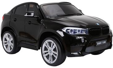 BMW X6 M 12V XXL Elbil – Sort – Med Gummihjul, Lædersæde og 2.4G Fjernbetjening