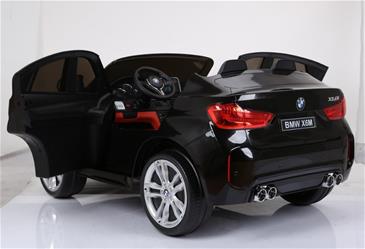 BMW X6 M 12V XXL Elbil – Sort – Med Gummihjul, Lædersæde og 2.4G Fjernbetjening