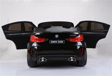 BMW X6 M 12V XXL Elbil – Sort – Med Gummihjul, Lædersæde og 2.4G Fjernbetjening