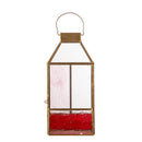 Bloomingville - Drew Lanterne, Rosa, Glas - L13 × H34 × B13 cm
