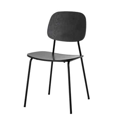 Bloomingville - Monza Spisebordsstol, Sort, Krydsfiner - L45 × H83 × B52 cm
