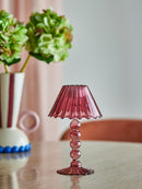 Bloomingville - Cisco Fyrfadsstage, Rød, Glas - Ø12 × H19,5 cm