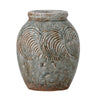 Bloomingville - Damian Deko Vase, Grøn, Terrakotta - Ø18 × H22 cm