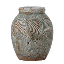 Bloomingville - Damian Deko Vase, Grøn, Terrakotta - Ø18 × H22 cm