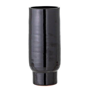 Bloomingville - Vefa Vase, Sort, Terrakotta - Ø11,5 × H28,5 cm