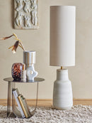 Bloomingville - Linetta Gulvlampe, Hvid, Stentøj - Ø28 × H113 cm