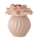 Bloomingville - Petalia Vase, Rosa, Stentøj - Ø15,5 × H17 cm