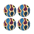 Bloomingville - Salacia Tallerken, Multifarvet, Stentøj - Ø18 × H1 cm, sæt med 4