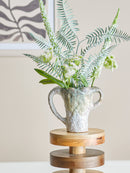 Bloomingville - Ledger Vase, Grøn, Stentøj - L26 × H21 × B15 cm