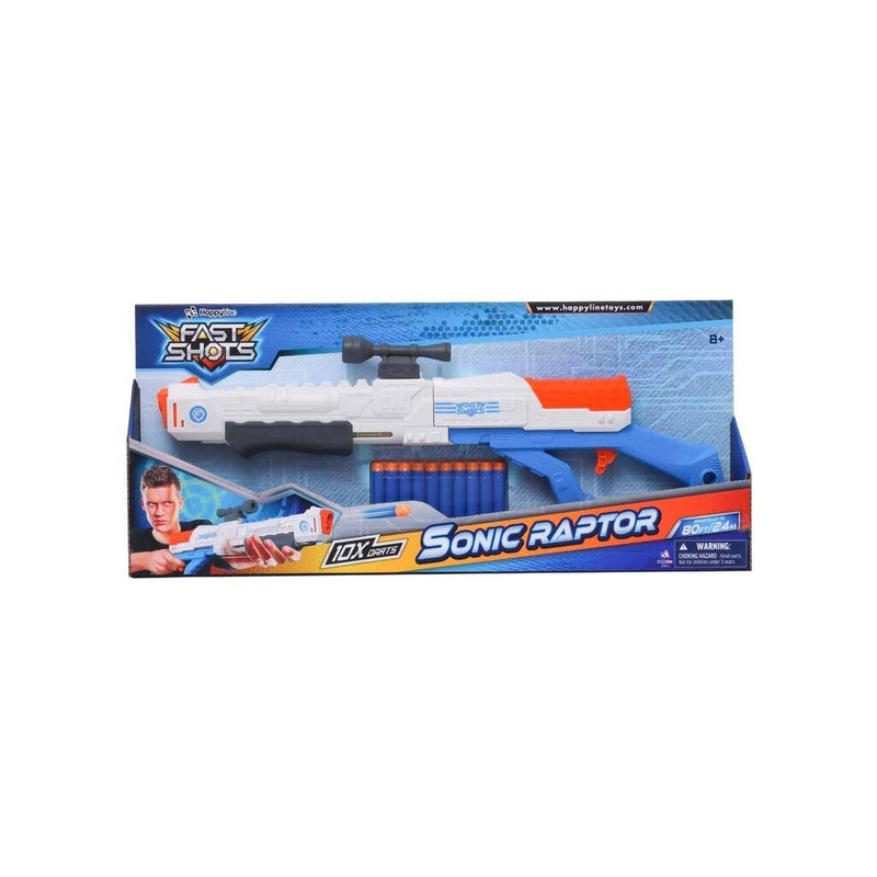 Fast Shots - Sonic Raptor legetøjsgevær - 10 pile