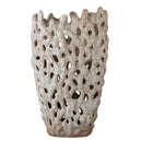 Bloomingville - Eunice Deko Vase, Hvid, Stentøj - Ø22,5 × H37 cm