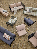Bloomingville - Pavone Loungestol, Sæt af 2 stk, Metal Brun, 72x87 cm.