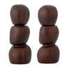 Bloomingville - Salvi Salt & Peberkværn, Brun, Akacie - Ø6,5 × H17 cm, sæt med 2