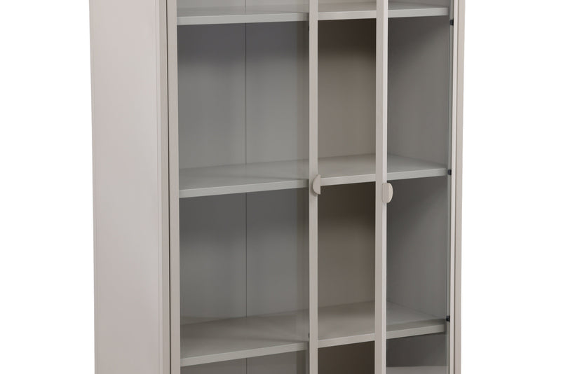 Venture Home - Piring Vitrineskab - Beige, 90x190x40cm