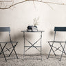 Venture Home Marseille Foldable steel bistro set  - Dark grey - Bolig og Haven