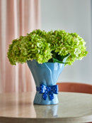 Bloomingville - Belivia Vase, Blå, Stentøj - Ø19,5 × H28,5 cm