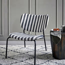 House Doctor - Loungestol, Longa, Sort/Råhvid H70 cm