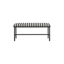 House Doctor - Bænk, Toda, Sort/Råhvid L100 cm