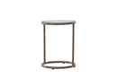 Venture Home - Stavanger – sidebord Ø35 cm – brun stålramme og klar glasplade