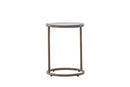 Venture Home - Stavanger – sidebord Ø35 cm – brun stålramme og klar glasplade