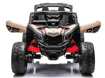 Can-Am Maverick UTV El-bil Børn 4x12V Motor + Gummihjul + Lædersæde - 3+ År