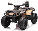 Megaleg - Can-Am Outlander EL ATV 10,8V Khaki, fjernb., 4xMotor, Lædersæde, Gummihj