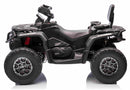 Can-Am Outlander EL ATV 10,8V Sort, m.fjernbetjening, 4xMotor, Lædersæde, Gummihjul