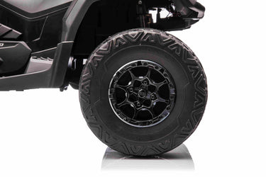 Can-Am Outlander EL ATV 10,8V Sort, m.fjernbetjening, 4xMotor, Lædersæde, Gummihjul
