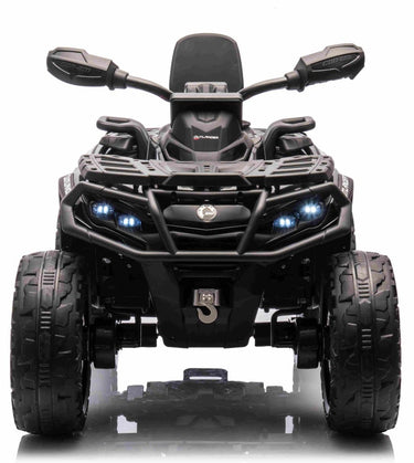 Can-Am Outlander, EL ATV, 21,6V 5Ah litium, Sort, 4x200W Motor, Lædersæde, Gummihjul