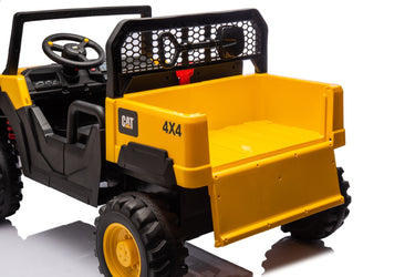 CAT Caterpillar El-UTV med Tiplad - 10,8V Lithium, 2 sæder - Gul